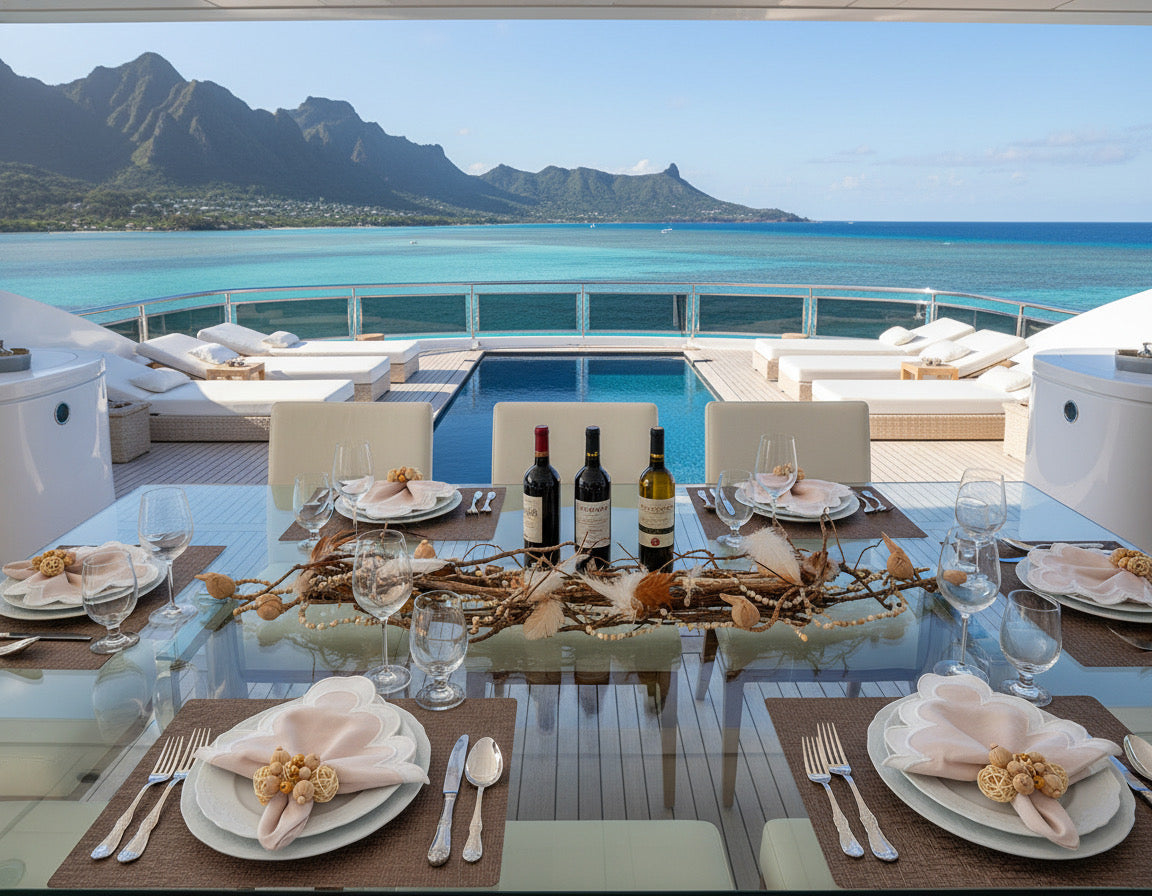 Metallic Rectangle Placemat in Bronze, Set of 4