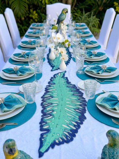 Tropical Paradise Beaded Runner , Set of 1