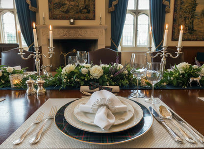 White Small weave Rectangle Placemat, Set of 4