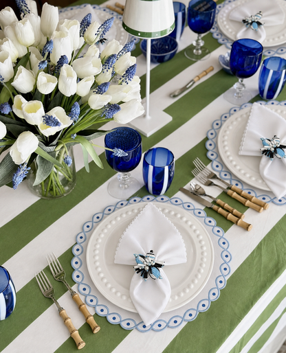 Embroidered Evil Eye placemat, Set of 4
