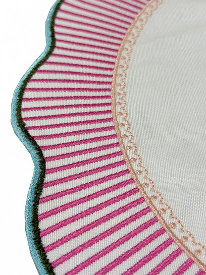 Embroidered Paris placemat, Set of 4