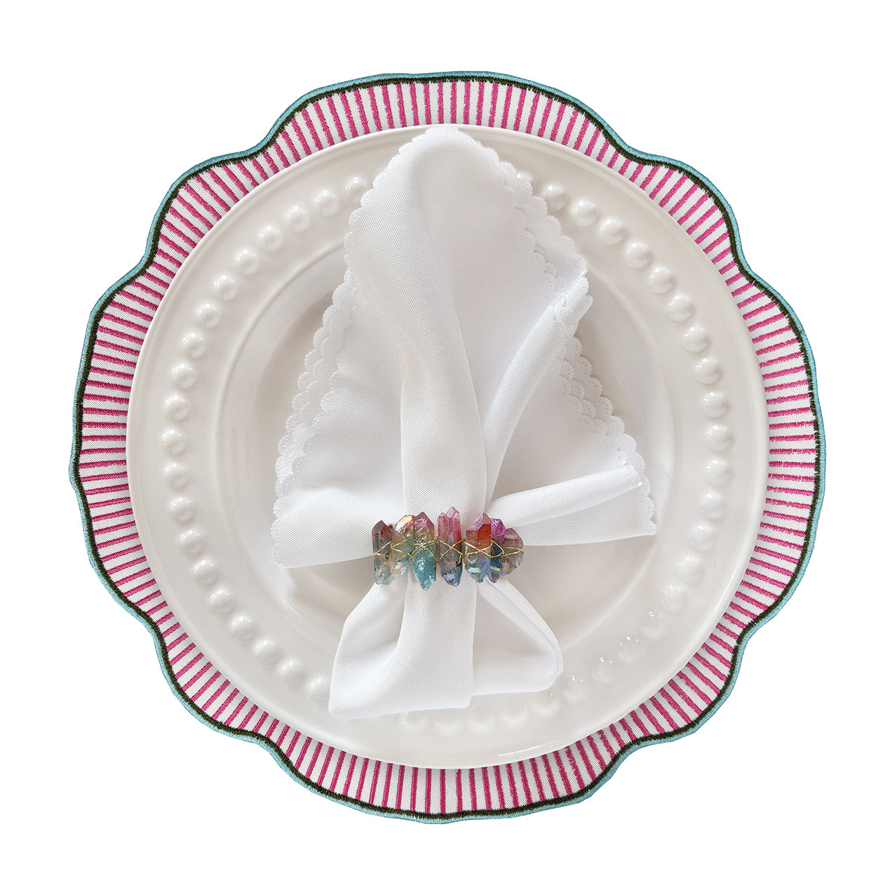 Embroidered Paris placemat, Set of 4