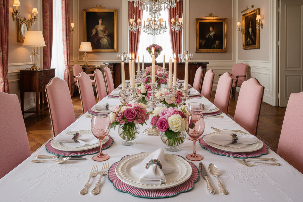 Embroidered Paris placemat, Set of 4