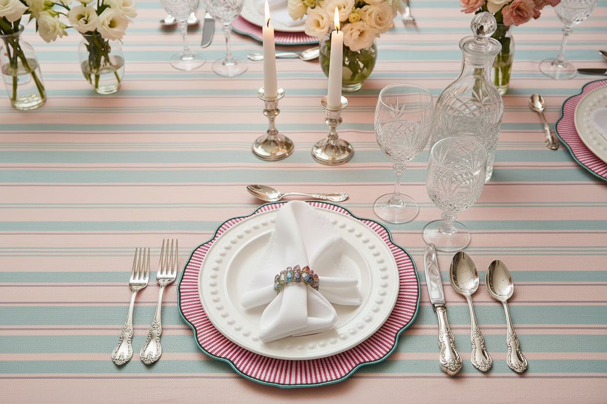 Embroidered Paris placemat, Set of 4