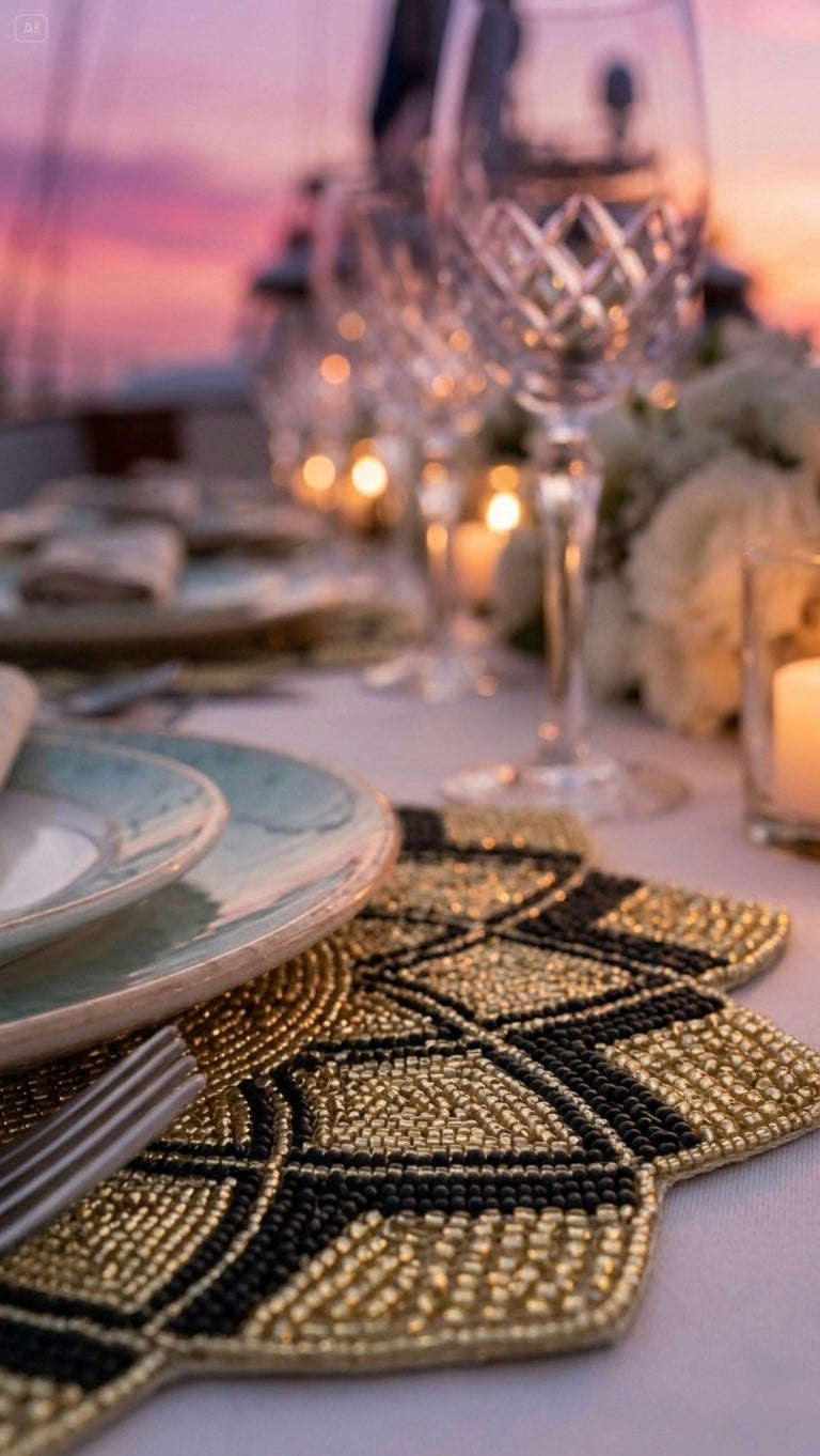 The Jazz Beaded placemat, Set of 2