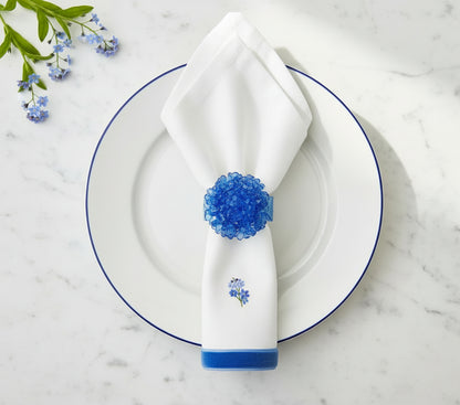 The Forget-Me-Not Napkin Ring, Set of 4