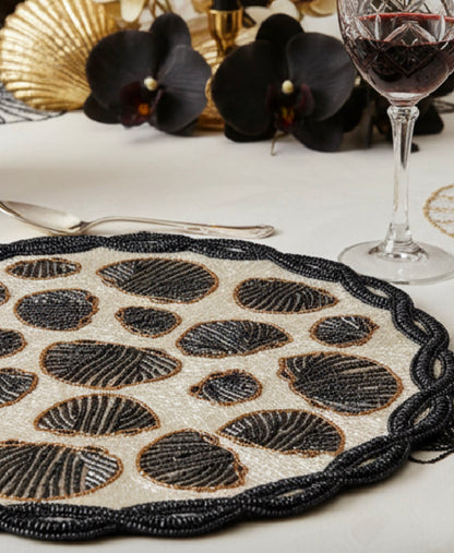 Sample Twisted Shells Beaded Placemat x 1
