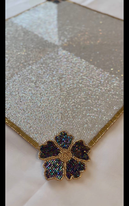 Sample Fleur-de-lis Beaded placemat x 1