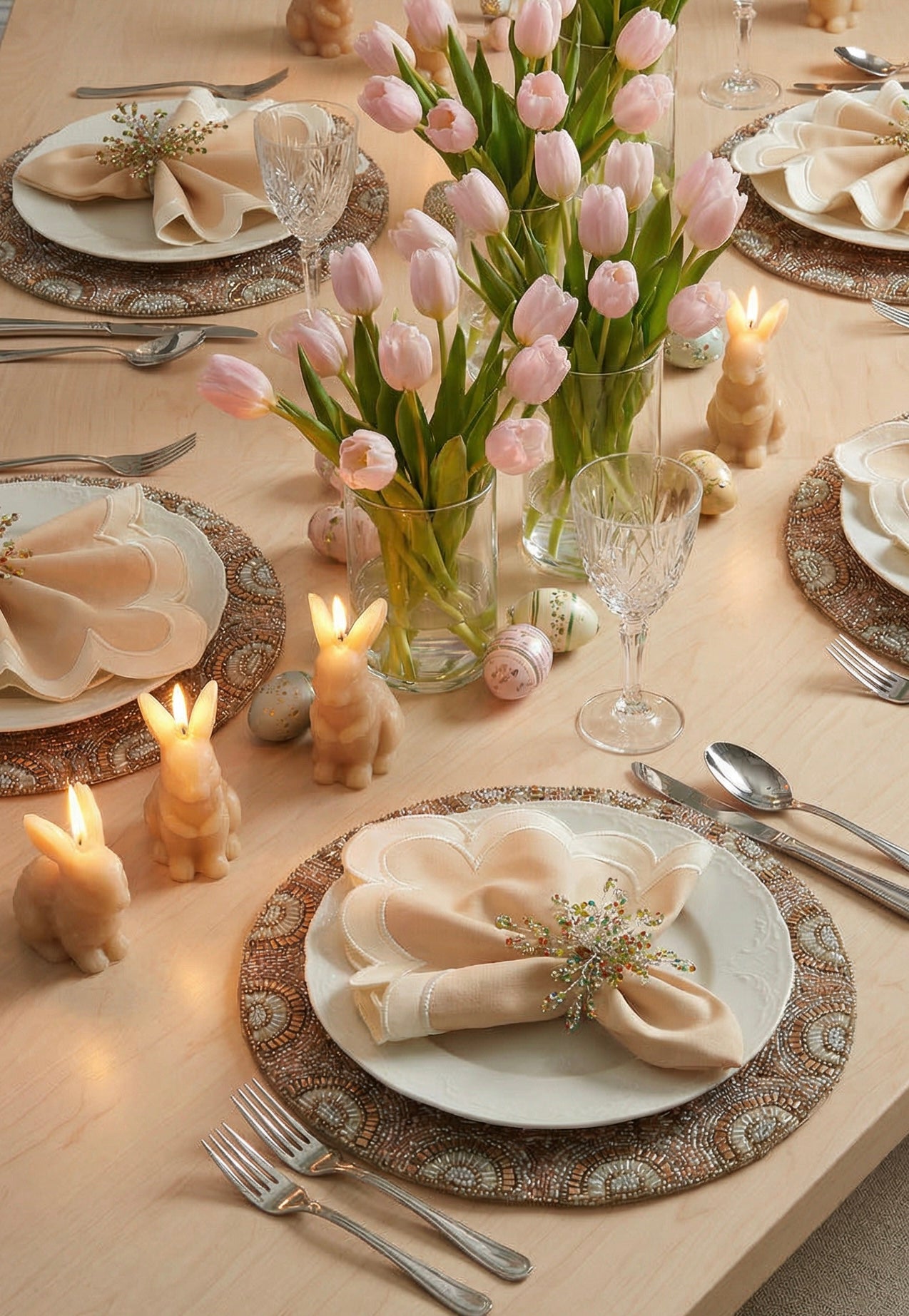 Sunblush Beaded Placemat , Set of 2