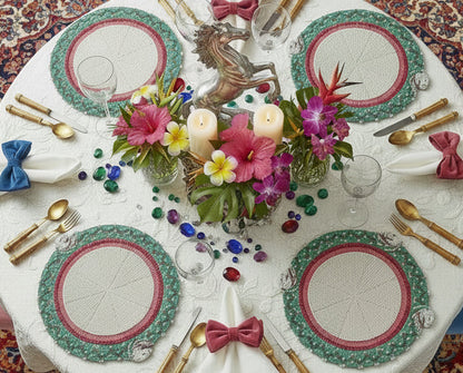 Horse Play Beaded placemat, Set of 2