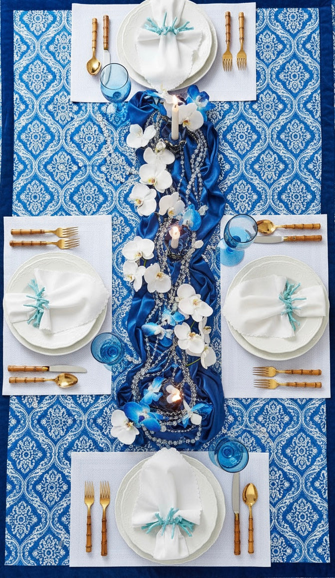 Velvet Feel Rectangle Woven Placemat in Salt White, Set of 4