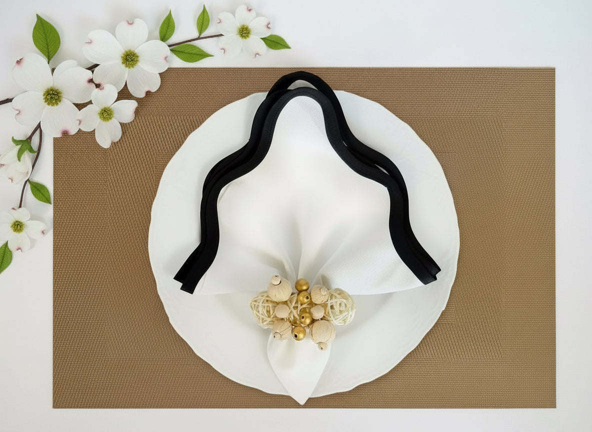 Gold Rectangle Placemat, Set of 4