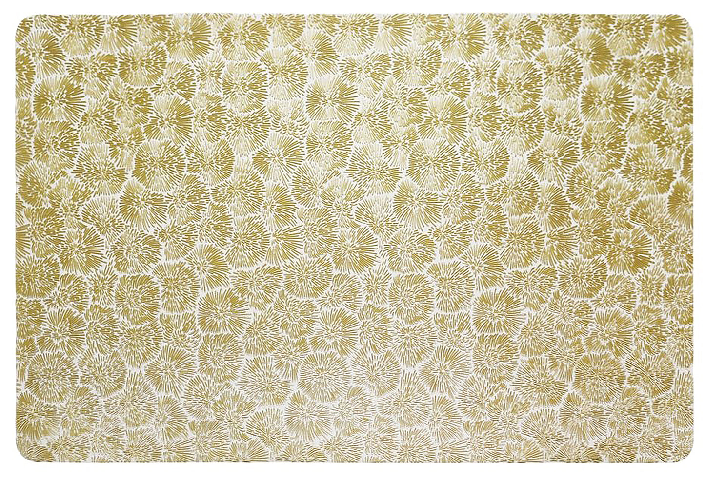 Bright Flower Rectangle Placemat in Gold, Set of 4
