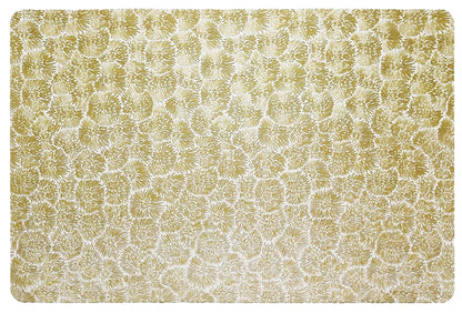 Bright Flower Rectangle Placemat in Gold, Set of 4