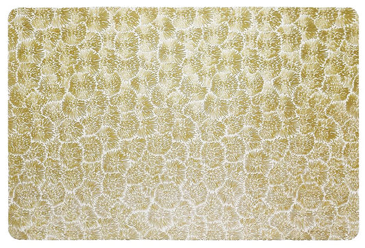 Bright Flower Rectangle Placemat in Gold, Set of 4