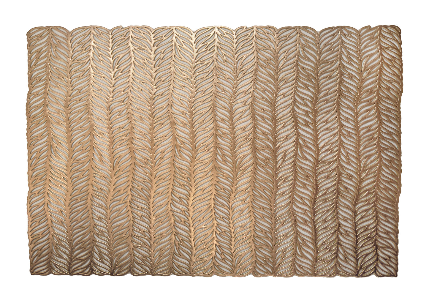 Gold Metallic Leaves cut out Rectangle Placemat, Set of 4