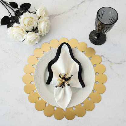 Fleur Placemat in Gold, Set of 4
