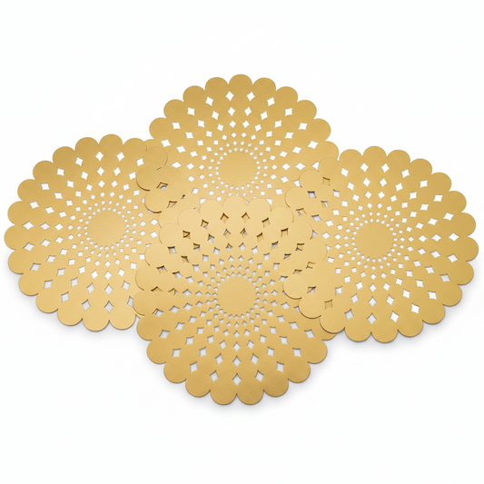 Samples Fleur Placemat in Gold, x 4