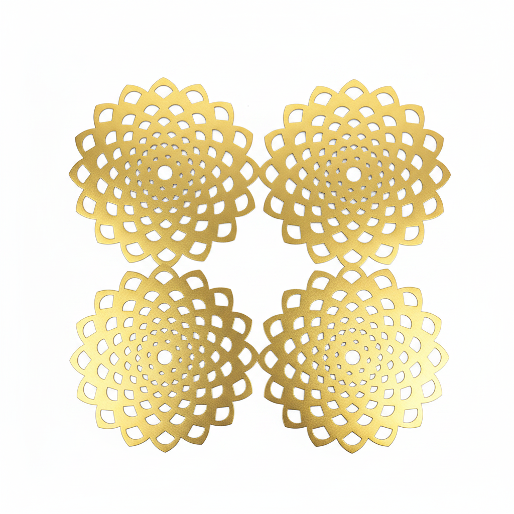 Samples Star Placemat in Gold, x 4