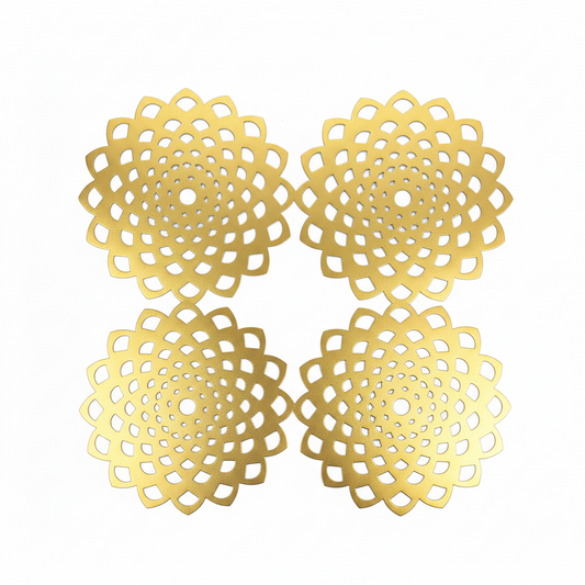 Samples Star Placemat in Gold, x 4