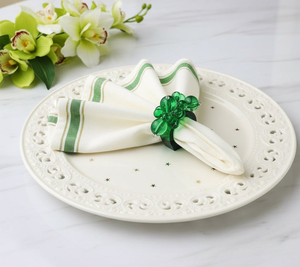 The Emerald Cove Napkin Ring, Set of 4