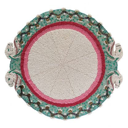 Horse Play Beaded placemat, Set of 2