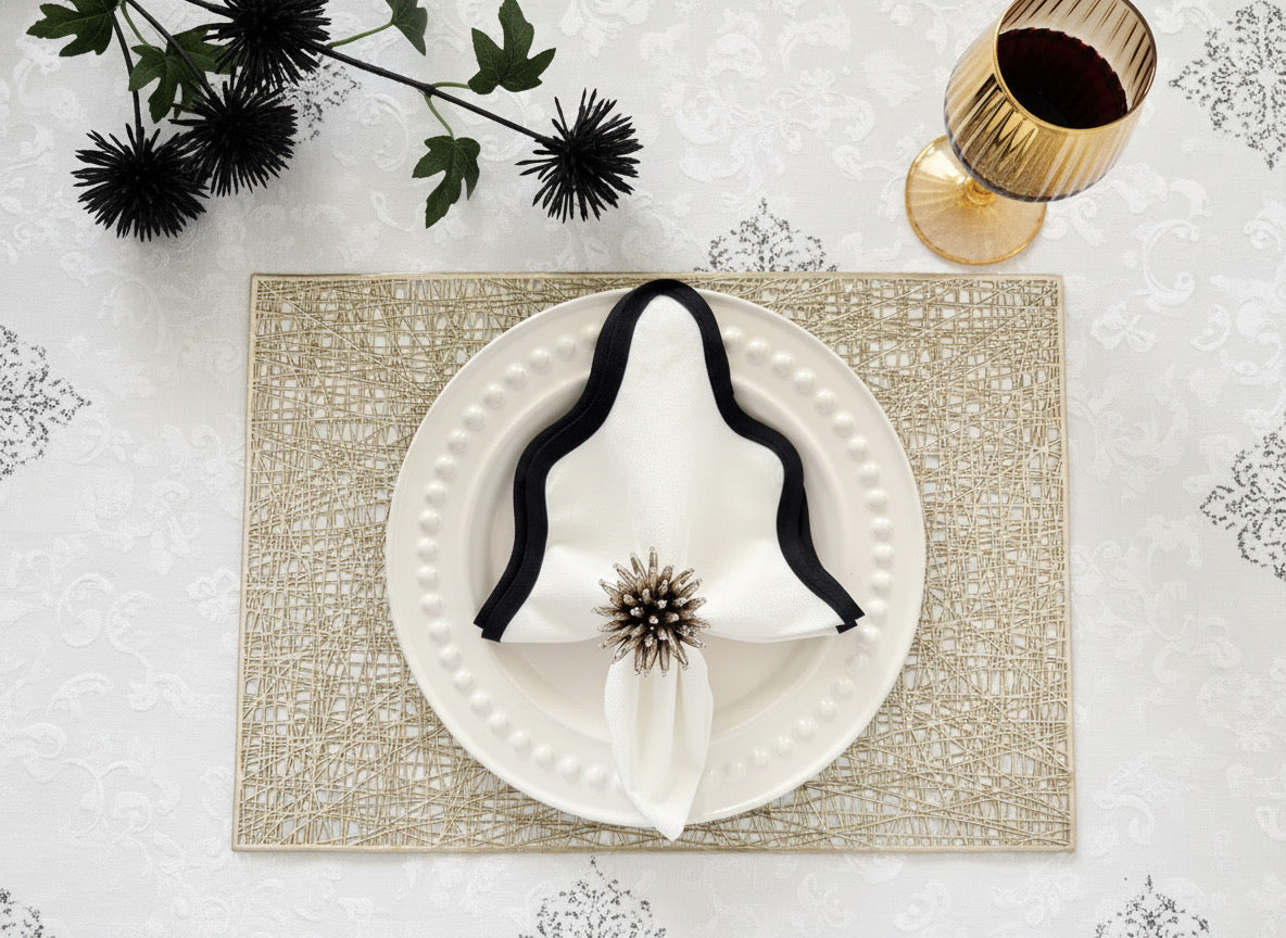 Wired Rectangle Placemat in Gold, Set of 4