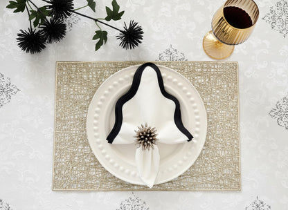 Wired Rectangle Placemat in Gold, Set of 4