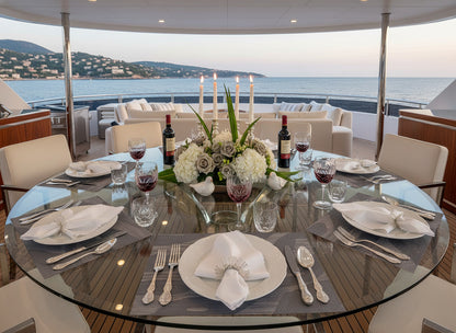 Wave Rectangle Woven Placemat in Grey, Set of 4