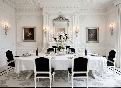 Framed Rectangle Placemat in Silver, Set of 4 Silver