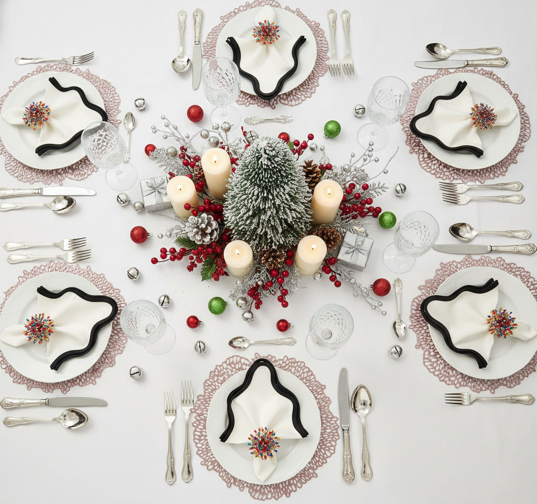 Flower Power Round Placemat in Rose Gold, Set of 4