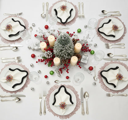 Flower Power Round Placemat in Rose Gold, Set of 4