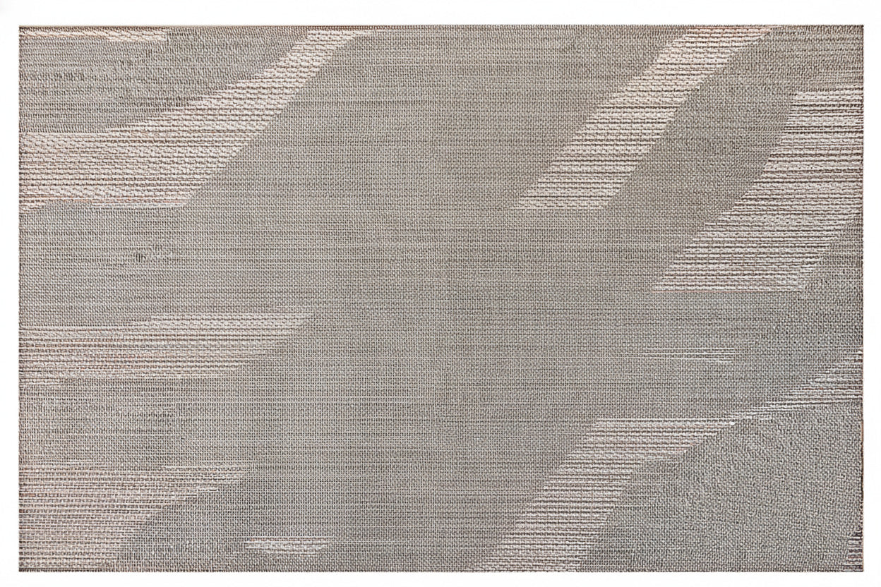 Wave Rectangle Woven Placemat in Ivory, Set of 4