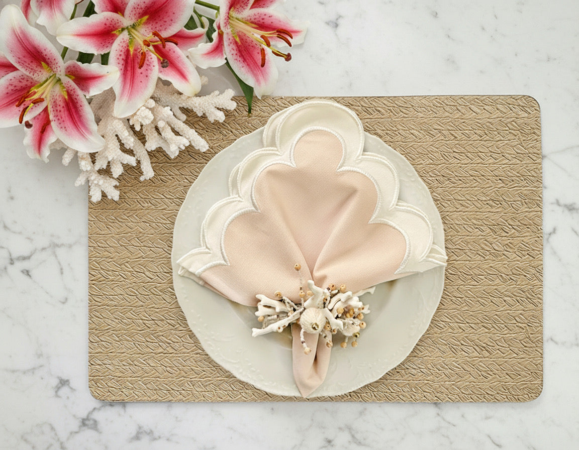 Wheat Rectangle Placemat in Natural, Set of 4