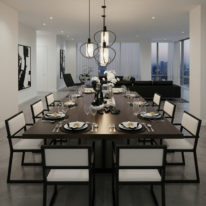 Black Embossed Faux Leather Round Placemat, Set of 4