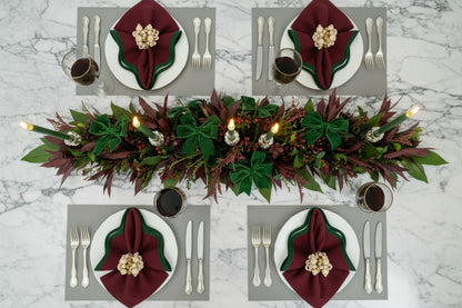 Dark Silver Large weave Rectangle Placemat, Set of 4