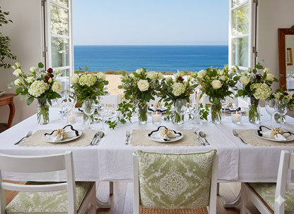 Cream Embossed Faux Leather Rectangle Placemat, Set of 4