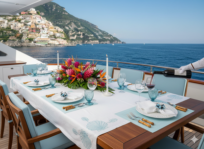 Velvet Feel Rectangle Woven Placemat in Mint Blue, Set of 4