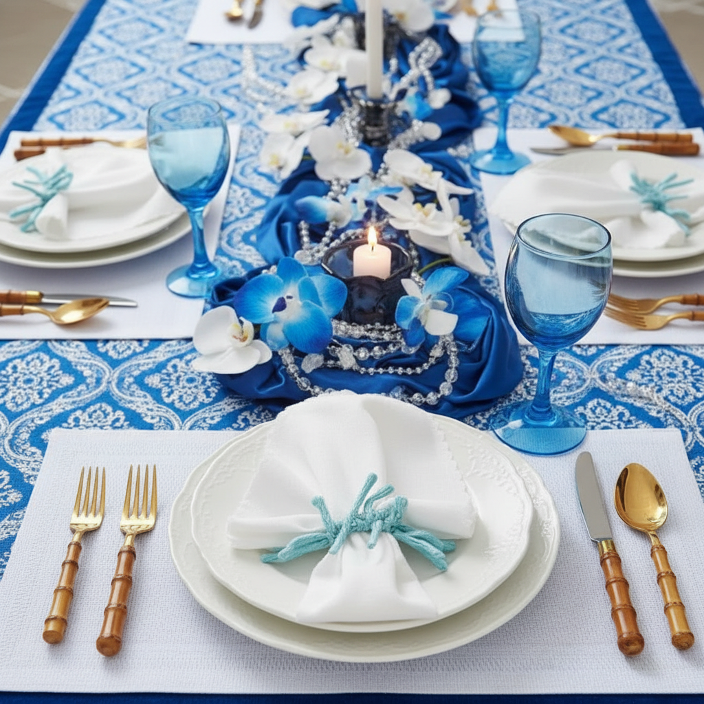 Velvet Feel Rectangle Woven Placemat in Salt White, Set of 4