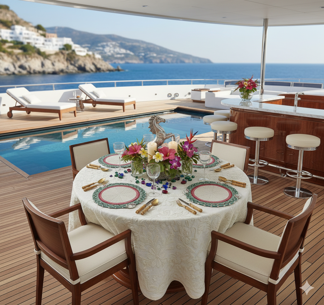 Horse Play Beaded placemat, Set of 2