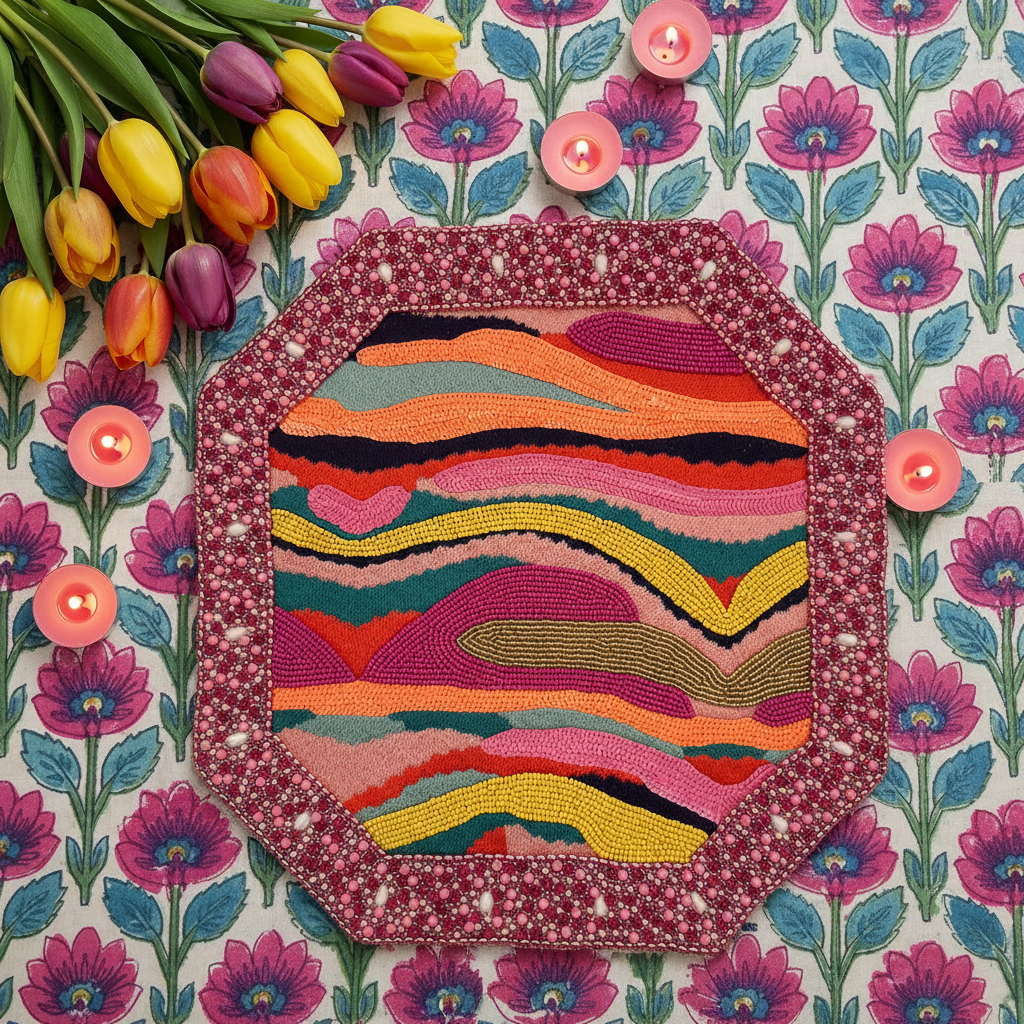 Starstruck Beaded Placemat, Set of 2