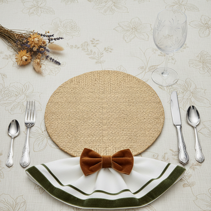 Wheat Round Placemat in Natural, Set of 4