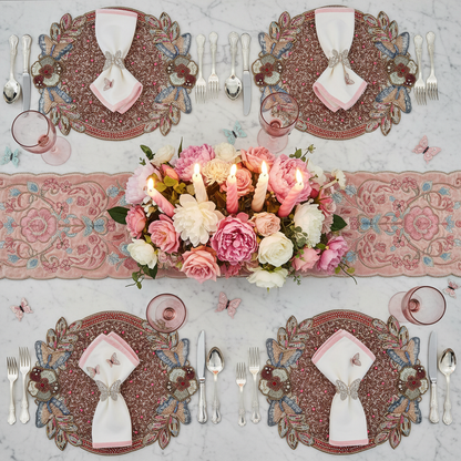 Butterfly Garden Beaded placemat, Set of 2