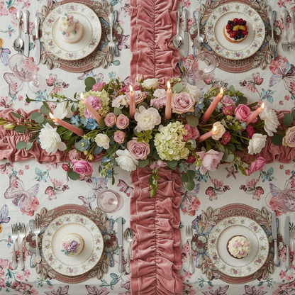 Butterfly Garden Beaded placemat, Set of 2