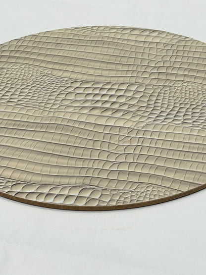 Set of Four printed Crocodile effect patterns on various colours. X 4
