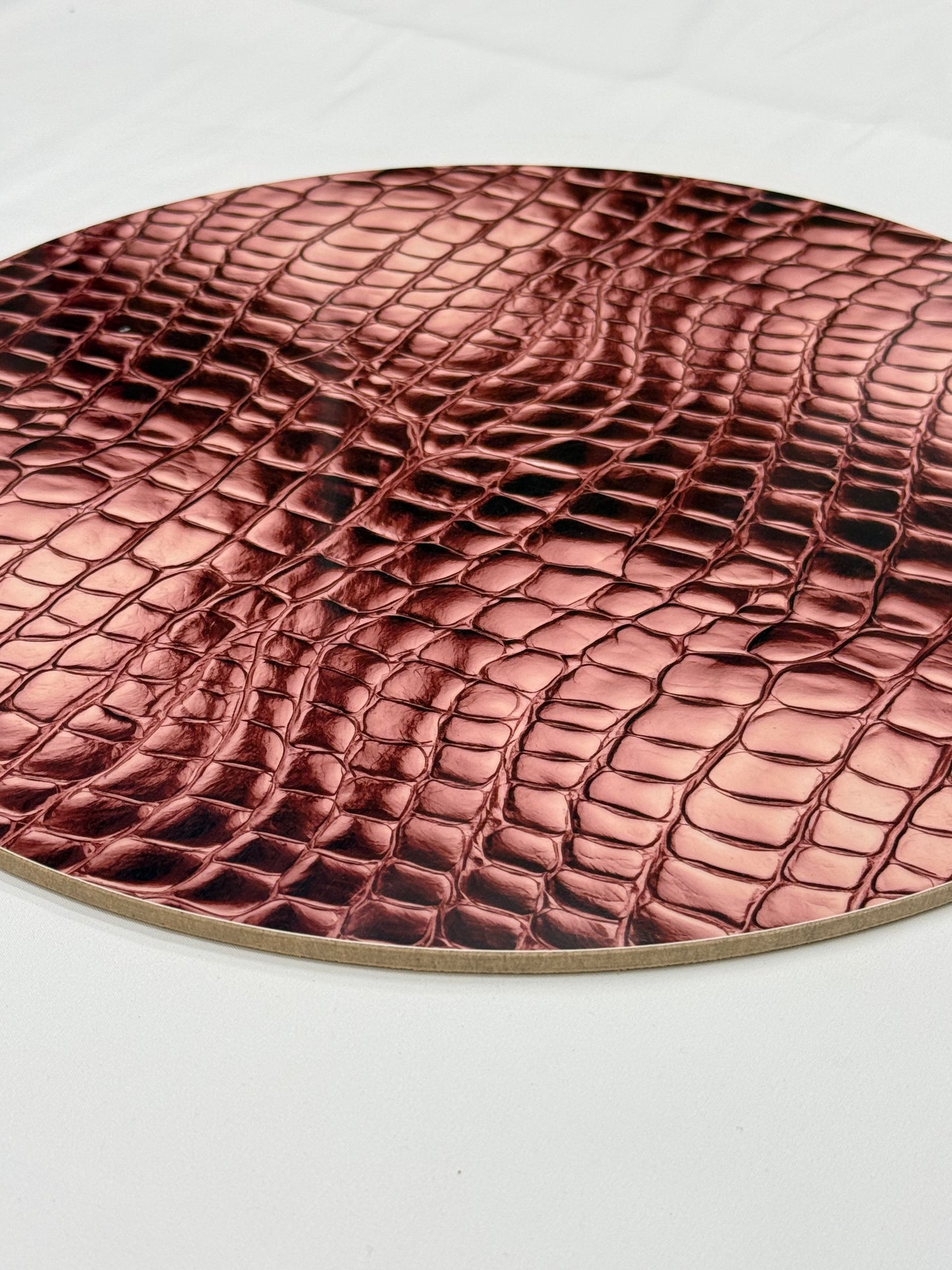 Set of Four printed Crocodile effect patterns on various colours. X 4