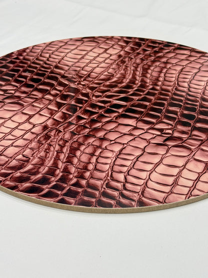 Set of Four printed Crocodile effect patterns on various colours. X 4