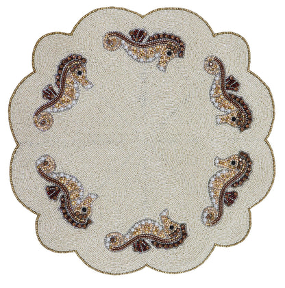 Sample Seahorses Beaded Placemat x 1