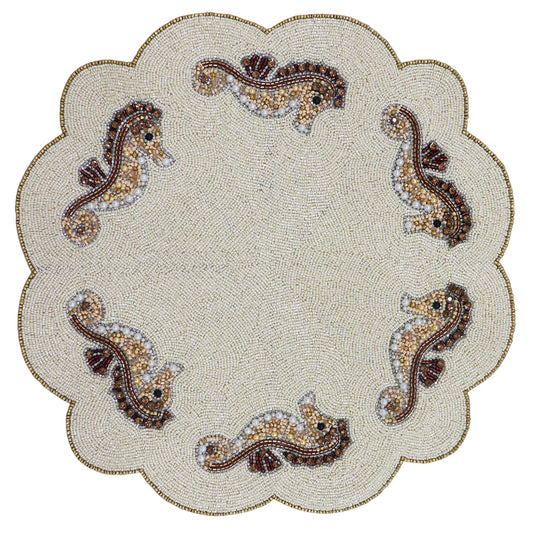 Sample Seahorses Beaded Placemat x 1