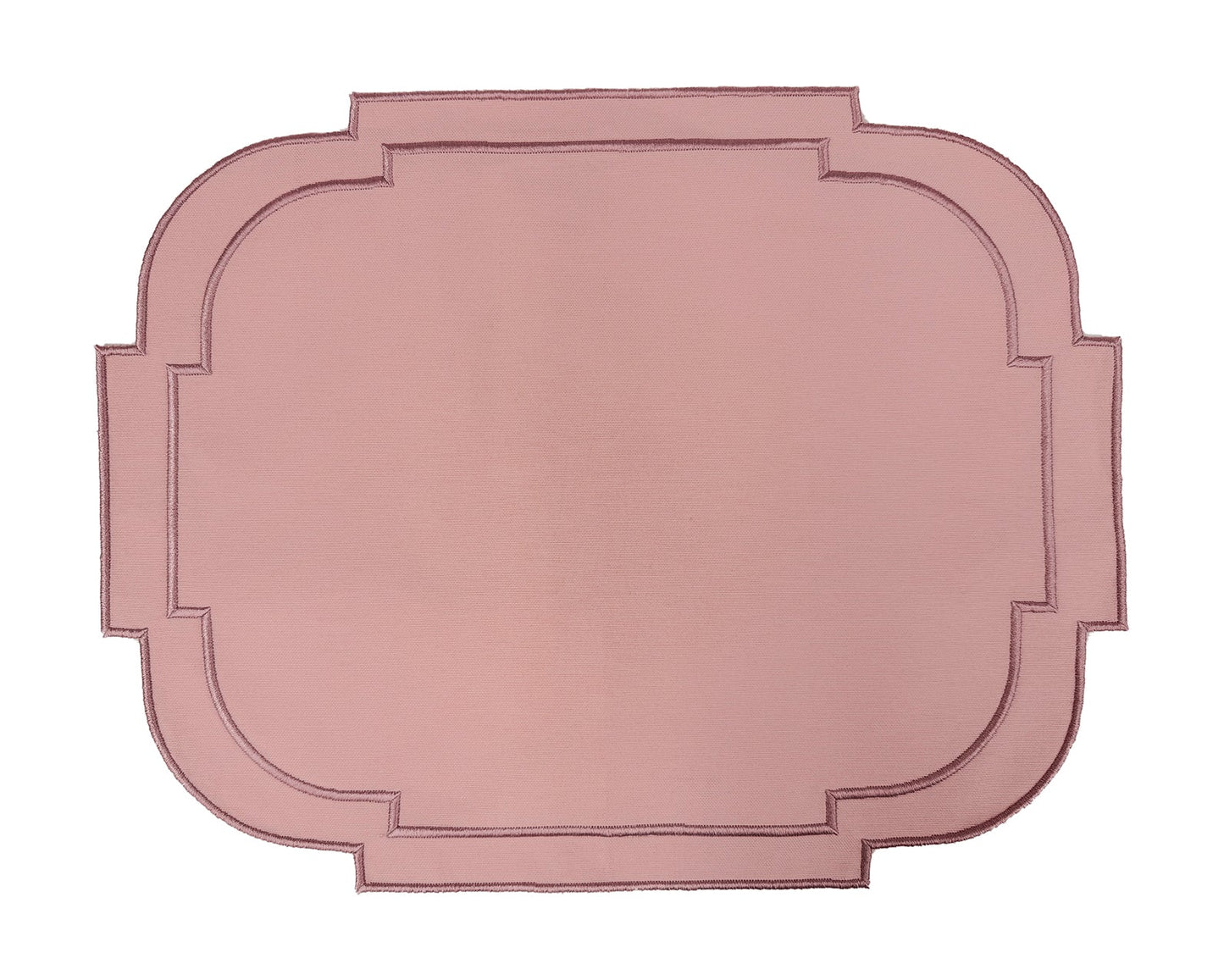 Sample Embroidered Pink Emperor placemat x 4